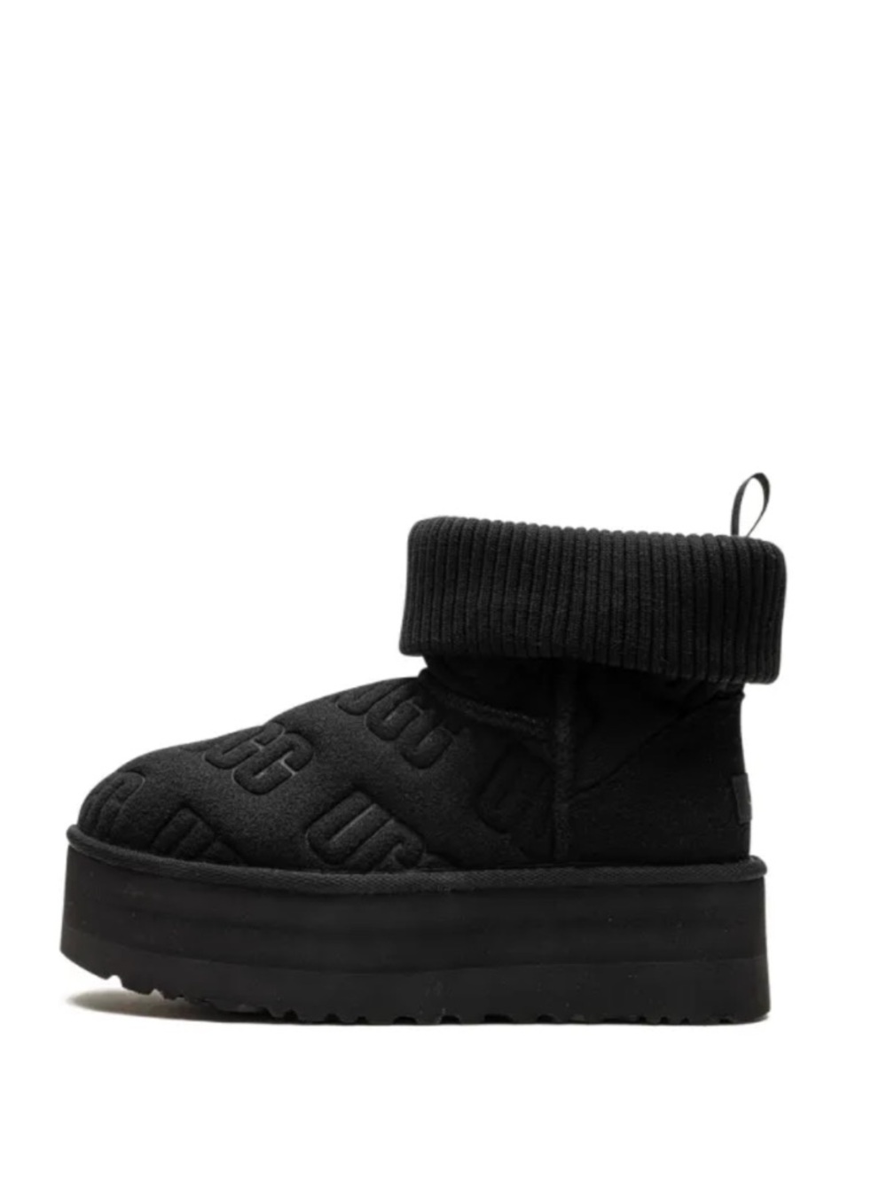 UGG Classic Mini Platform Felted Black Boots New! - Picture 5 of 10